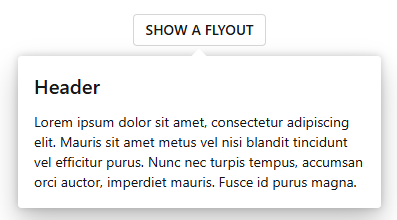Blazor Flyout Body Template