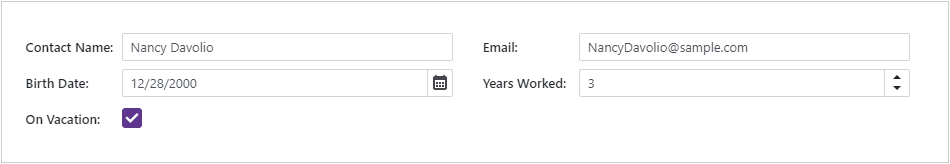 Blazor Navigation Landing Form Layout