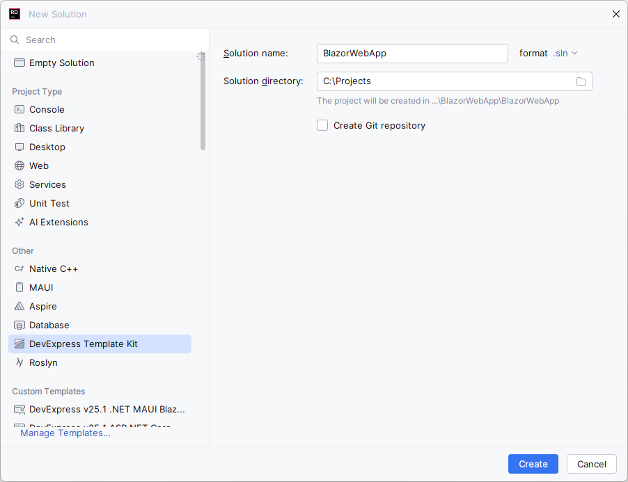 Solution Configuration