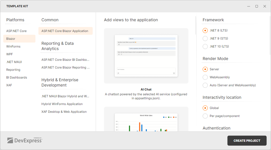 Template Kit - Basic Blazor Project