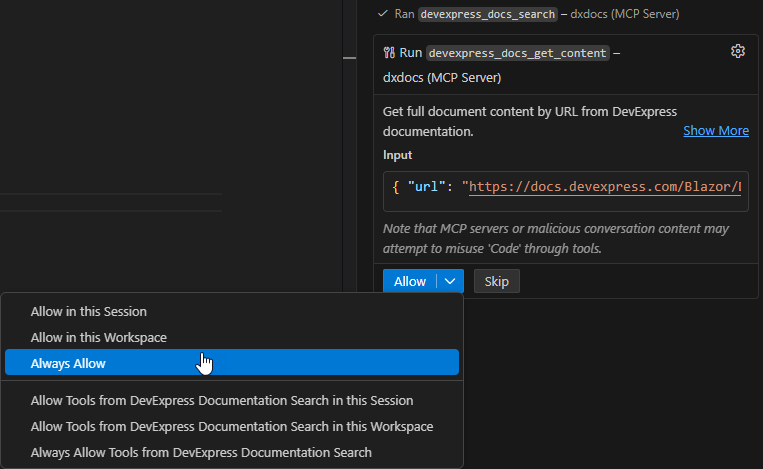 Trust DevExpress MCP Server Resources
