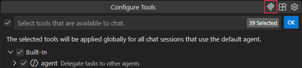 Copilot Chat Configure Tools