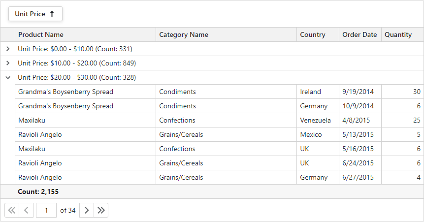 DevExpress Blazor Grid - Customize Group Value