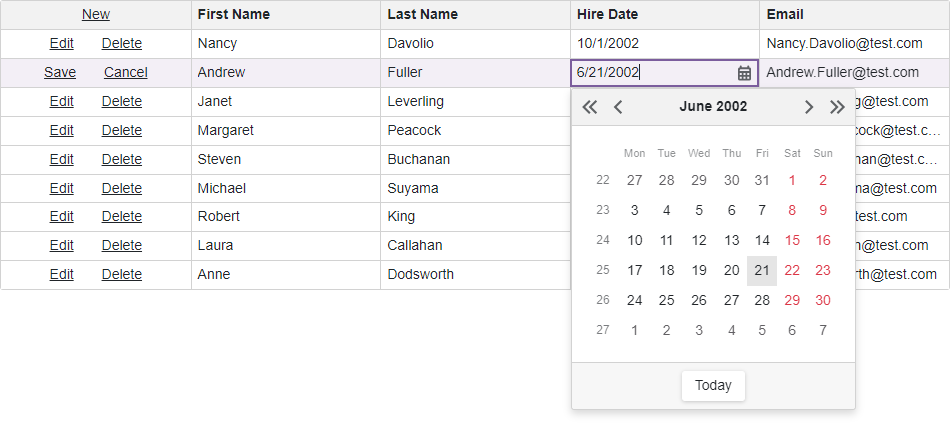 Grid - WeekNumberRule