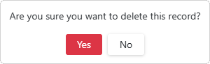 Default Confirmation Dialog in Grid