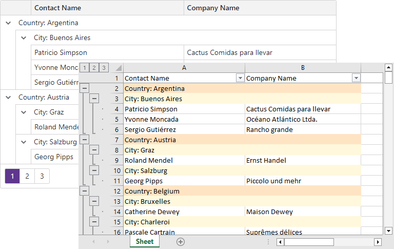 Grid - Colored Group Rows