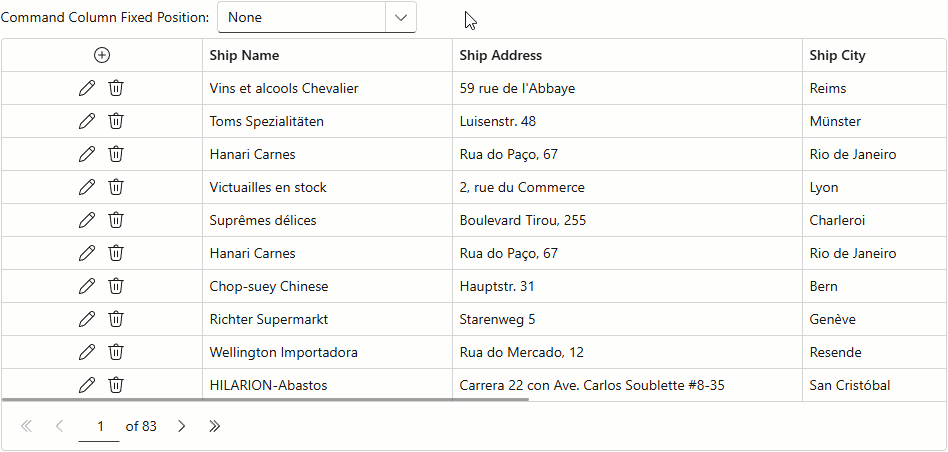 Fixed Unfix Columns