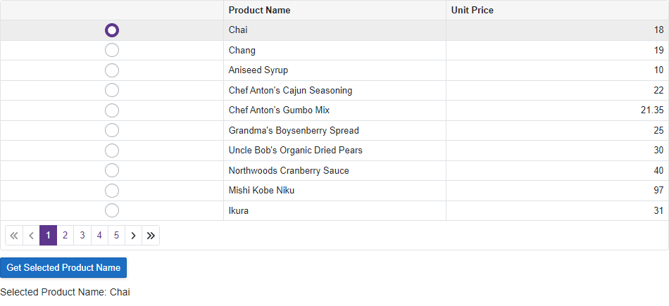 Blazor Grid Get Data Item Value