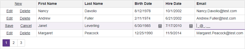 Edit form with masked input