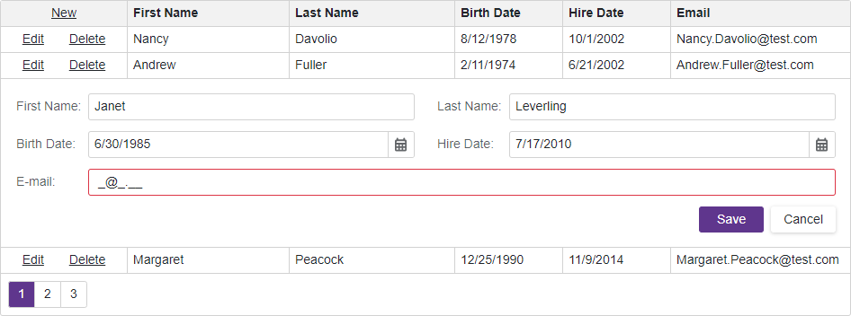 Edit form with masked input