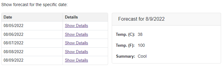 Blazor Grid - Show Detail Information in DxFormLayout