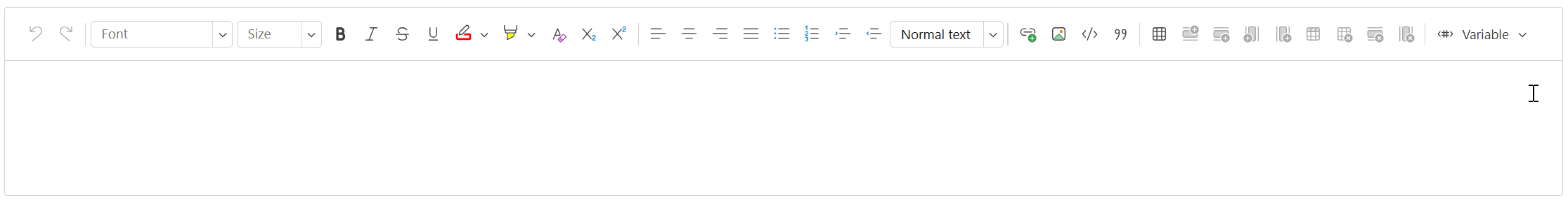Html Editor - Variables