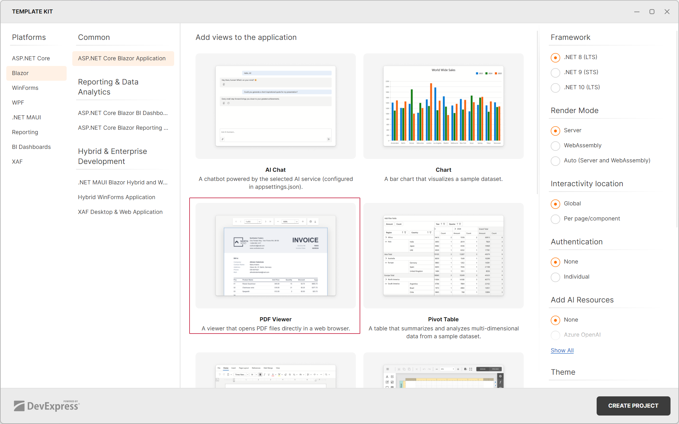 DevExpress Template Kit - Blazor PDF Viewer View
