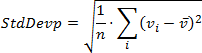 Pivot Grid - The StdDevp summary type