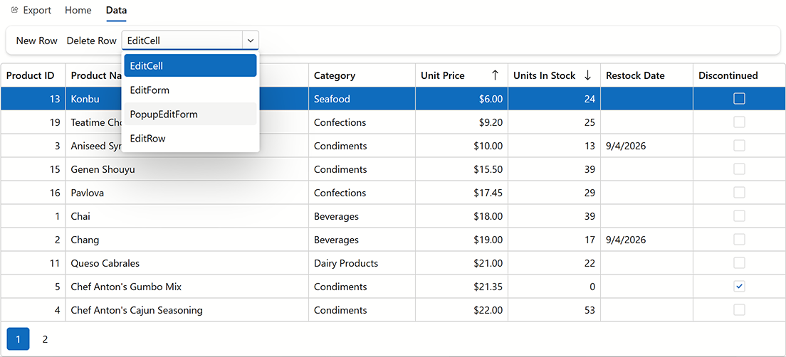 Get Started with Blazor Ribbon - Ribbon ComboBox Items