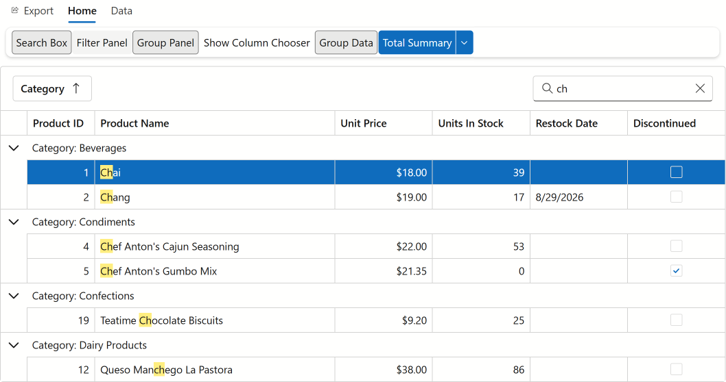 Get Started with Blazor Ribbon - Ribbon Toggle Items