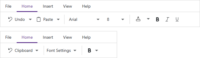 Ribbon Group Settings