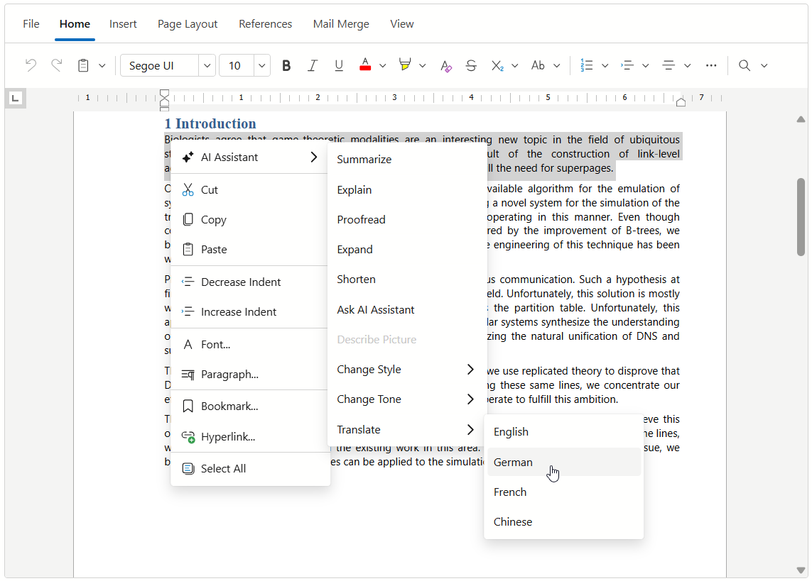 AI-powered Extensions for RichEdit