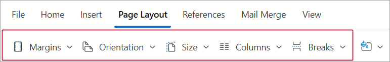 Page Setup Group