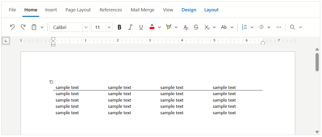 Customize Table Border Settings