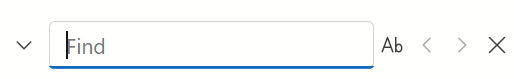 Collapsed Find and Replace Dialog