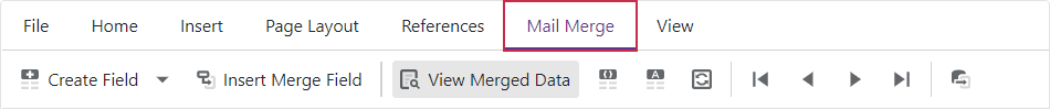 MailMerge Tab