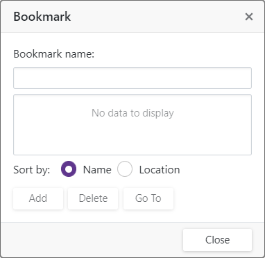 Bookmark Dialog