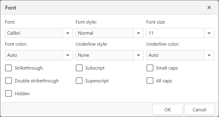 Font Dialog