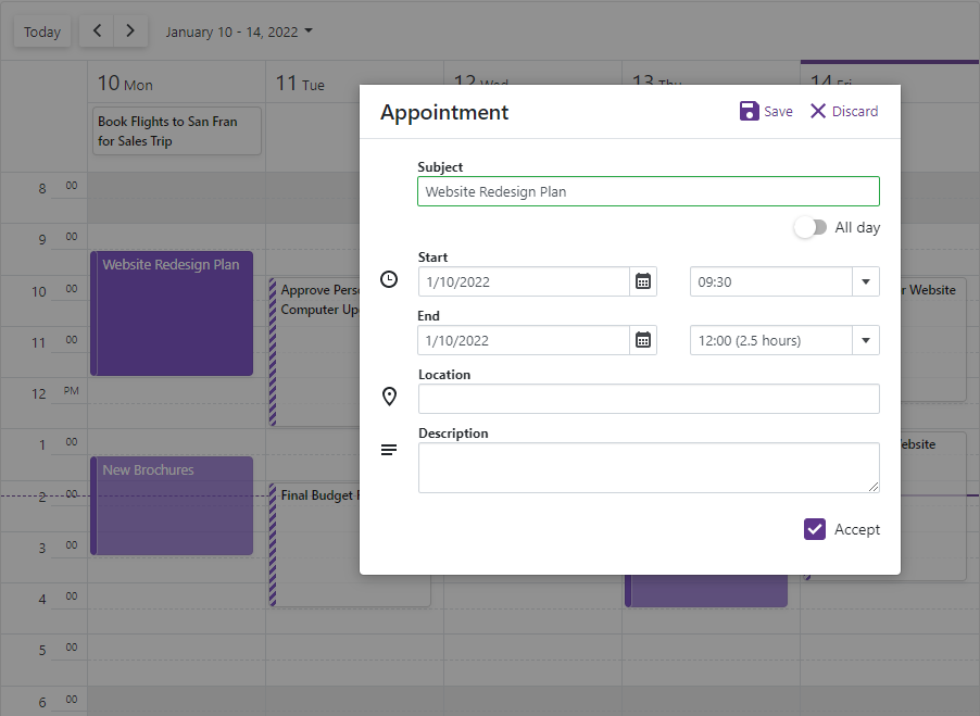 Extended Appointment Form