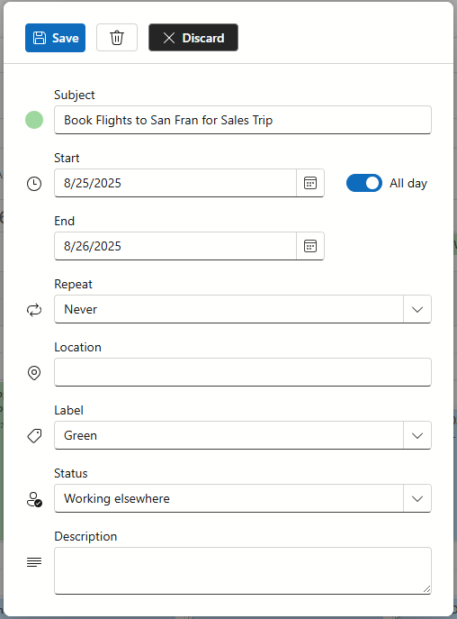 Discard Changes Button - Render Style