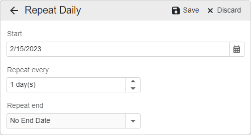 Get Started with Scheduler - A Recurrence rule