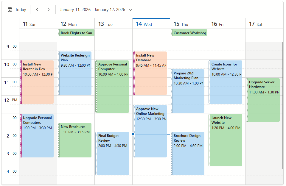 DevExpress Blazor Scheduler