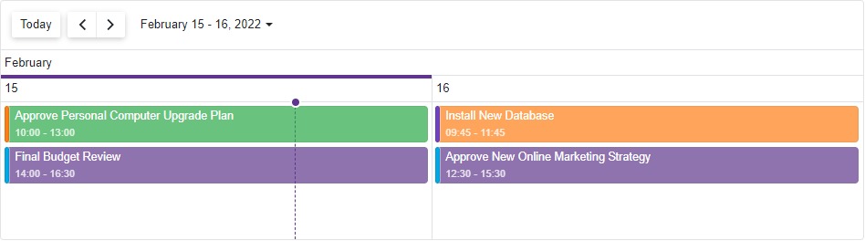 Scheduler - Timeline Date Header Template