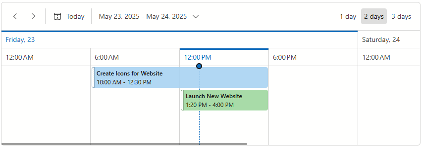 Scheduler - Toolbar with Custom Items