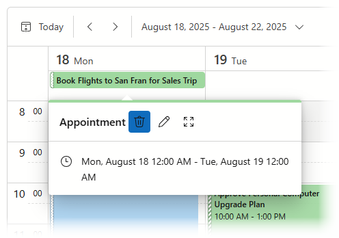 Primary Delete Appointment Button