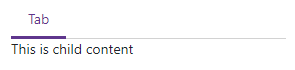 Tab with child content