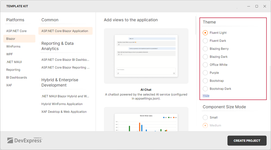 DevExpress Template Kit - Theme