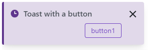 Toast notification with a button