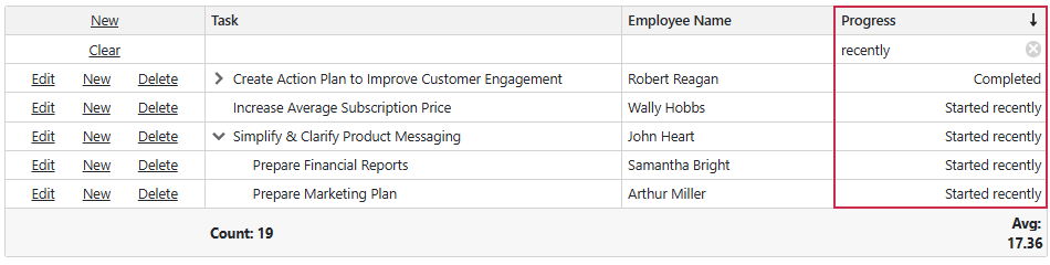 TreeList - Display Text Filter Mode