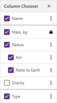 Column Chooser