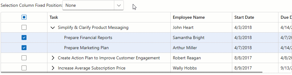 Fixed Unfix Columns