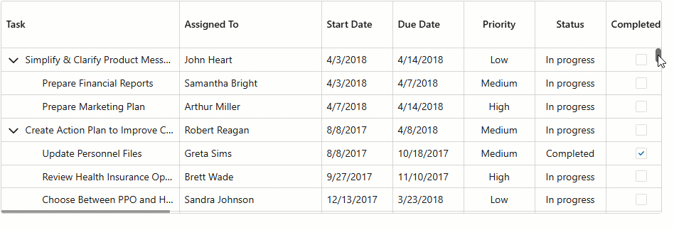 Vertical Virtual Scrolling