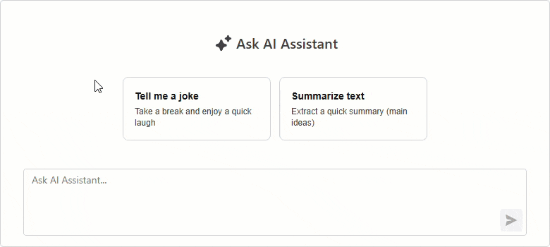 Send Prompt Suggestion to Chat