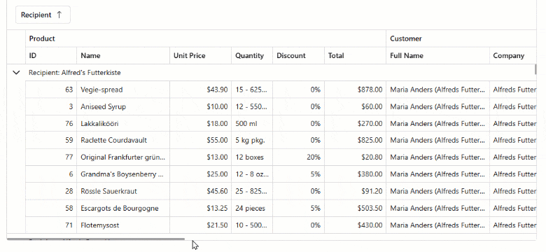 Blazor Grid & TreeList — Column Virtualization