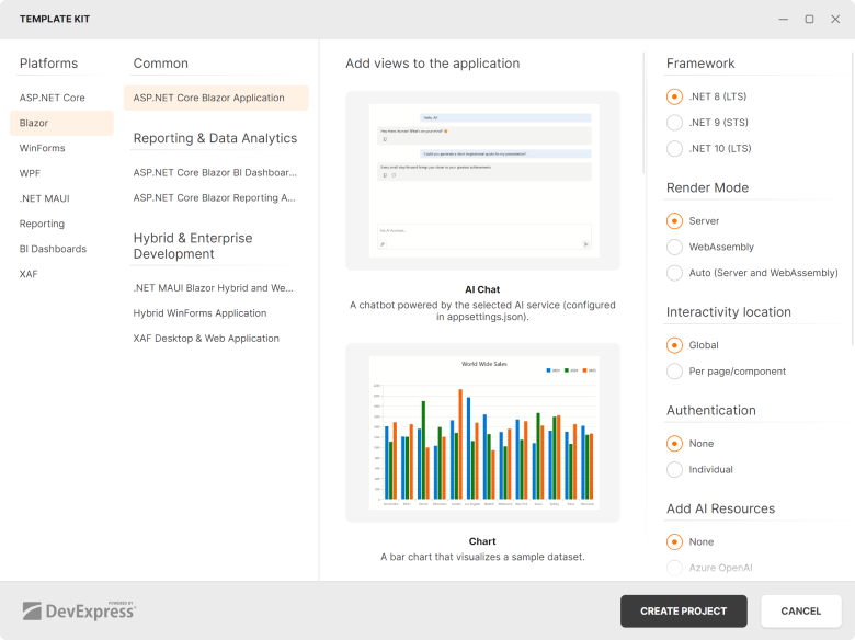 DevExpress Template Kit