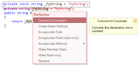 const string