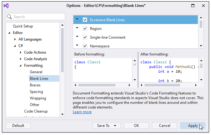 How to: Add/Remove Line Breaks to/from Code | CodeRush | DevExpress  Documentation