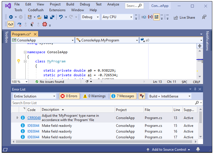 CodeIssuesCatalog