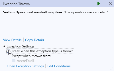 cancel-exception