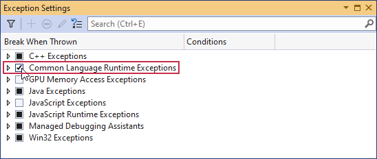 check-common-language-exceptions